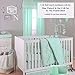 Mint Green Confetti Dot Print Cotton Padded Crib Rail Guard by The Peanut Shell
