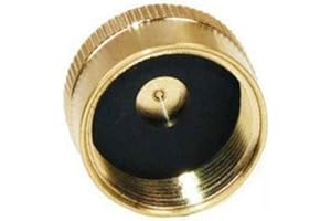 Seadiquiet 1 Pc Propane Tank Caps, 2019 Universal Solid Brass Refill, 1 Lb Propane Gas Bottle Cylinder Sealed Cap for Outdoor Camping BBQ Grills and Outdoor Cooking