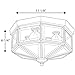 Progress Lighting P5789-09 Octagonal Close-To-Ceiling Fixture with Clear Bound Beveled Glass, Brushed Nickel
