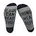 If You Can Read This Unisex Knitted Funny Saying Word Combed Cotton Crew Socks Beer Wine Coffee Kiss