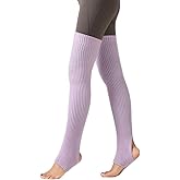CHUNG Women Teenagers Over Knee Thigh High 29.5" Leg Warmers Stirrup Thermal Long Yoga Ballet Dance