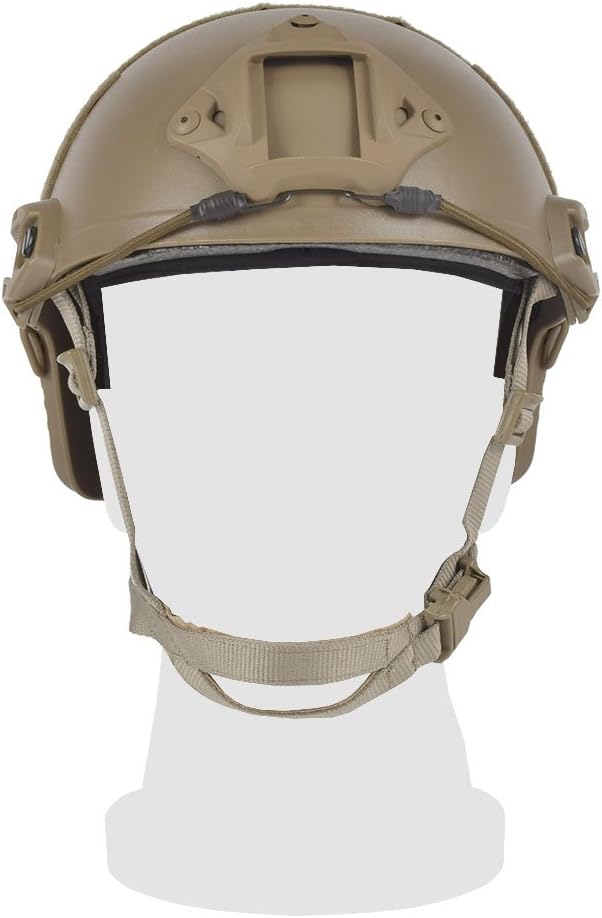 EMERSONGEAR Tactical Adjustable Fast Helmet, MH Style Helmet with Side Rails and NVG Mount, Fast MICH Ballistic Helmet for Airsoft Paintball Hunting Shooting Outdoor Sports (Coyote Brown) : Sports & Outdoors