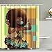 Mugod Custom Waterproof Bathroom African Woman Shower Curtain Polyester Fabric Shower Curtain Size 60 X 72 …