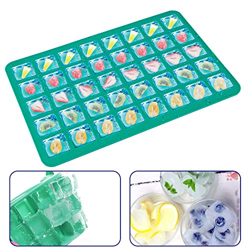 DIFENLUN Silicone Candy Molds, 40-Cavity Mini Square Chocolate Molds for Gummy Jelly Truffles Pralines Caramels, Ice Cube Tray Molds
