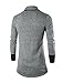 Allegra K Men Shawl Collar Contrast Color Long Sleeves Knit Cardigan Grey L