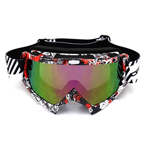 Motocross ATV Dirt Bike Offroad Ski Red Goggles Tinted Lens Buy