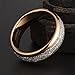 TUSEN JEWELRY Mens Rings 8mm Rose Gold Tungsten Carbide Ring Imitated Meteorite Inlay Wedding Band