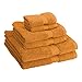 Superior Egyptian Cotton Pile 6 Piece Towel Set, Includes 2 Bath, 2 Hand, 2 Face Towels/Washcloths, Ultra Soft Luxury Towels, Thick Plush Essentials, Guest Bath, Spa, Hotel Bathroom, Rust