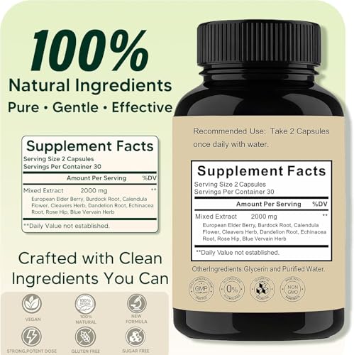 Lymphatic Drainage Capsules 60 Capsules – Lymphatic Drainage & Supports Cellulite Reduction