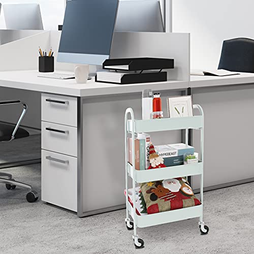YOURLITE 3 Tier Utility Rolling Cart , Movable Storage Organizer