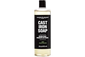 CARON & DOUCET - Cast Iron Cleaning Soap | 100% Plant-Based Castile & Coconut Oil Soap | Best for Cleaning, Restoring, Removing Rust and Care Before Seasoning.