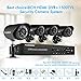 FLOUREON House Camera 4CH DVR Home Security System 1080N AHD DVR + 4 X Outdoor 1500TVL 720P Bullet Security Servalance Cameras Night Version (4CH+1500TVL)