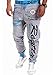 TM Men's Casual Letter Pattern Tether Waist Pants Long Sweatpants
