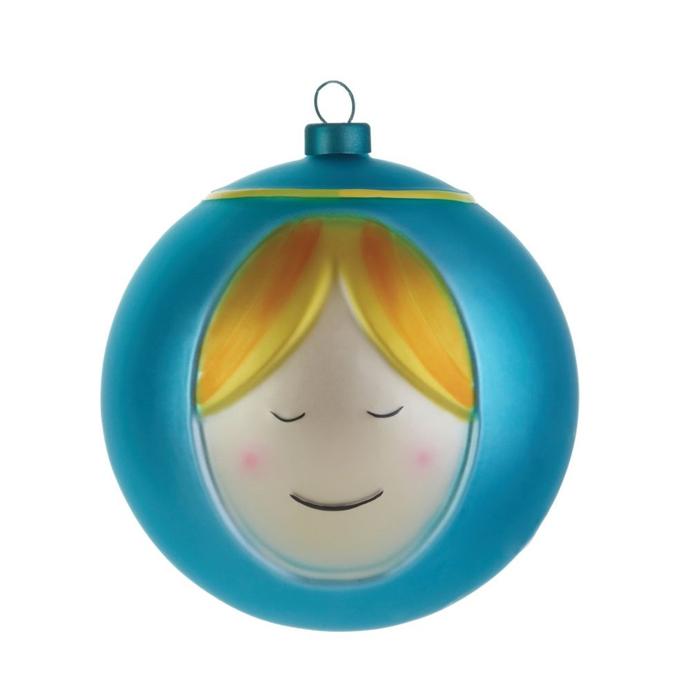 Alessi AMJ13 2 Madonna Christmas Bauble, Glass, Multi-Colour, 9.00 x 9.00 x 9.00 cm