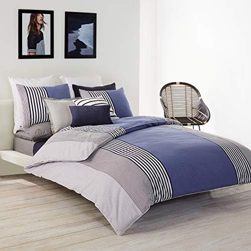 Lacoste Meribel Cotton Bedding Set Twin/Twinxl Blue/White
