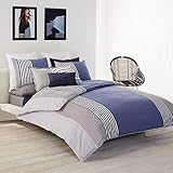Lacoste Meribel Cotton Bedding Set, Full/Queen, Blue/White