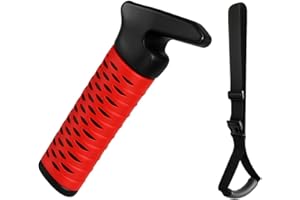 CAidRE Car Door Handle for Elderly, Car Handle Assist Support, Portable Elderly Assistance Mobility Aids for Getting Out of Car, Auto Grab Cane Nylon Strap for Seniors and Handicapped, Red