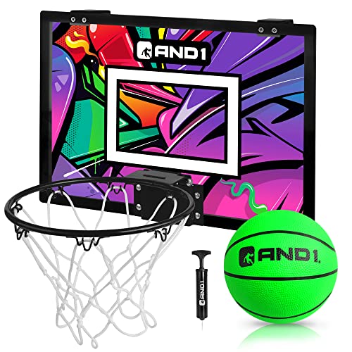 AND1 Mini Basketball Hoop PreAssembled Indoor Basketball Hoop With