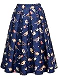 Miusol Women's Casual 1920'S Style Skater Flare Print Party Swing Skirt
