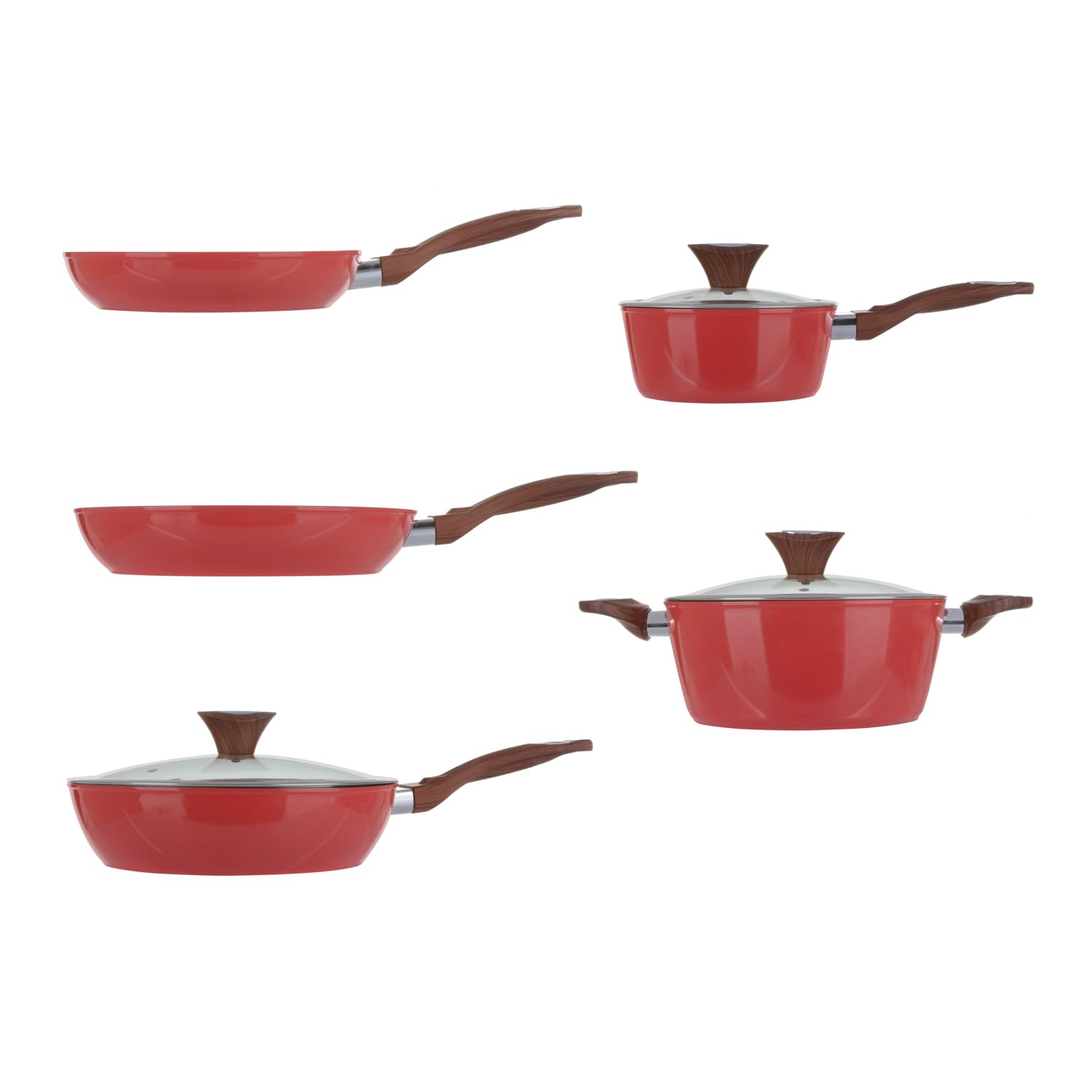 KASANOVA 1 GOLDEN 5 RED 8-TEILIGE BATTERIE, Geschmiedetes Aluminium Bakelit Glas 9