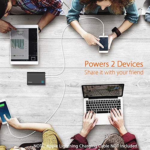 Jackery Portable Charger Giant+ 12000mAh Power Outdoors Dual USB Output