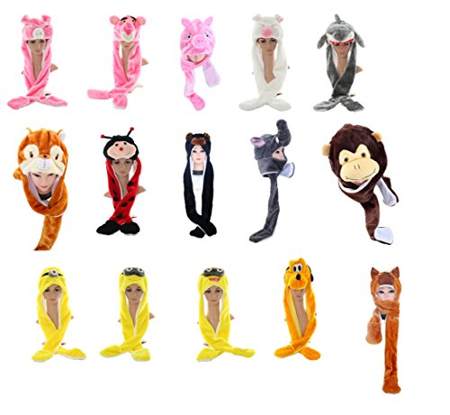 Winter Animal Hat Set Cap for 3-17yr Kids Cosplay Party Christmas Costume Toy