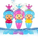 Conquer Baby - (3 Pack) Bath Toys for Toddlers Kids Girls - Mermaid Princess Wind Up Tail Flap Floating Water BathTub Toys, Swimming Pool Beach Bathing Time Fun - Random Colors