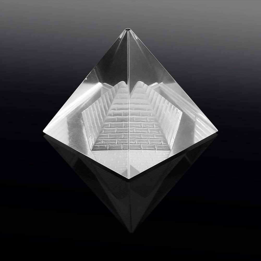 Crystal Pyramid for Desktop Home Decor Transparent Crystal Egypt Ornament Ornaments