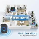 VOXON Wireless Doorbell 1300ft 2 Receivers IP65 Waterproof 60 Ringtones view 2