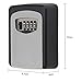 YA MI 4-Digit Key Lock Box, Outdoor Waterproof Hidden Wall Mounted Key Safe - Key Storage Lock Box for House （Gray）