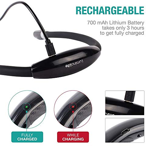 3 LuminoLite+Rechargeable+Brightness+Hand+Free+Bookworms