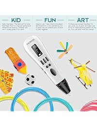 TECBOSS 3D Pen Pro, primer lápiz de impresora 3D de 3 colores, lápiz de impresión 3D Precisión de extrusión rápida Calentamiento, dibujo de soporte en 3 colores al mismo tiempo, los mejores regalos de cumpleaños para fiestas Juguetes