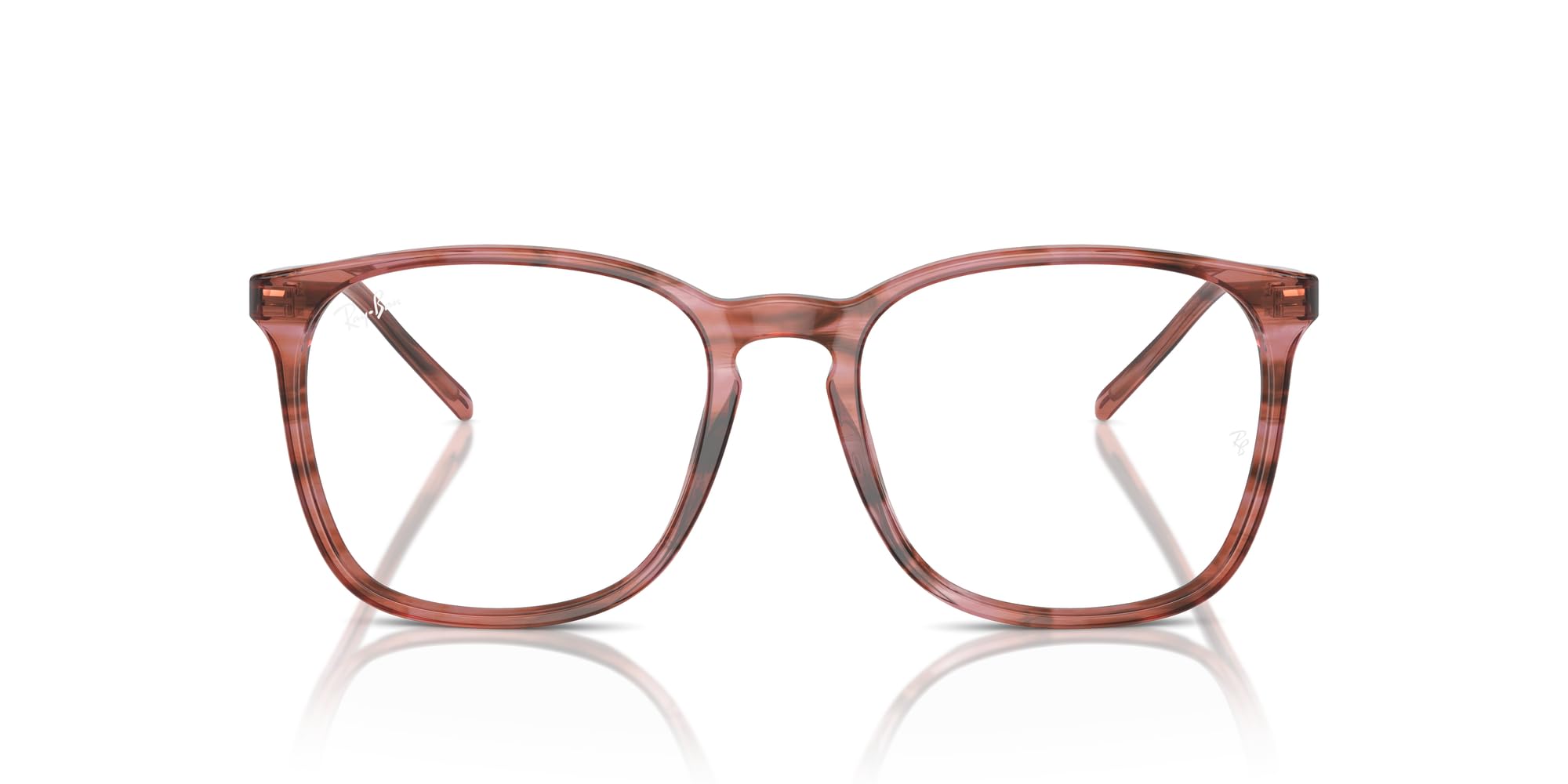Ray-Ban RX5387 Prescription Eyewear Frames, Striped Pink/Demo Lens, 54 mm