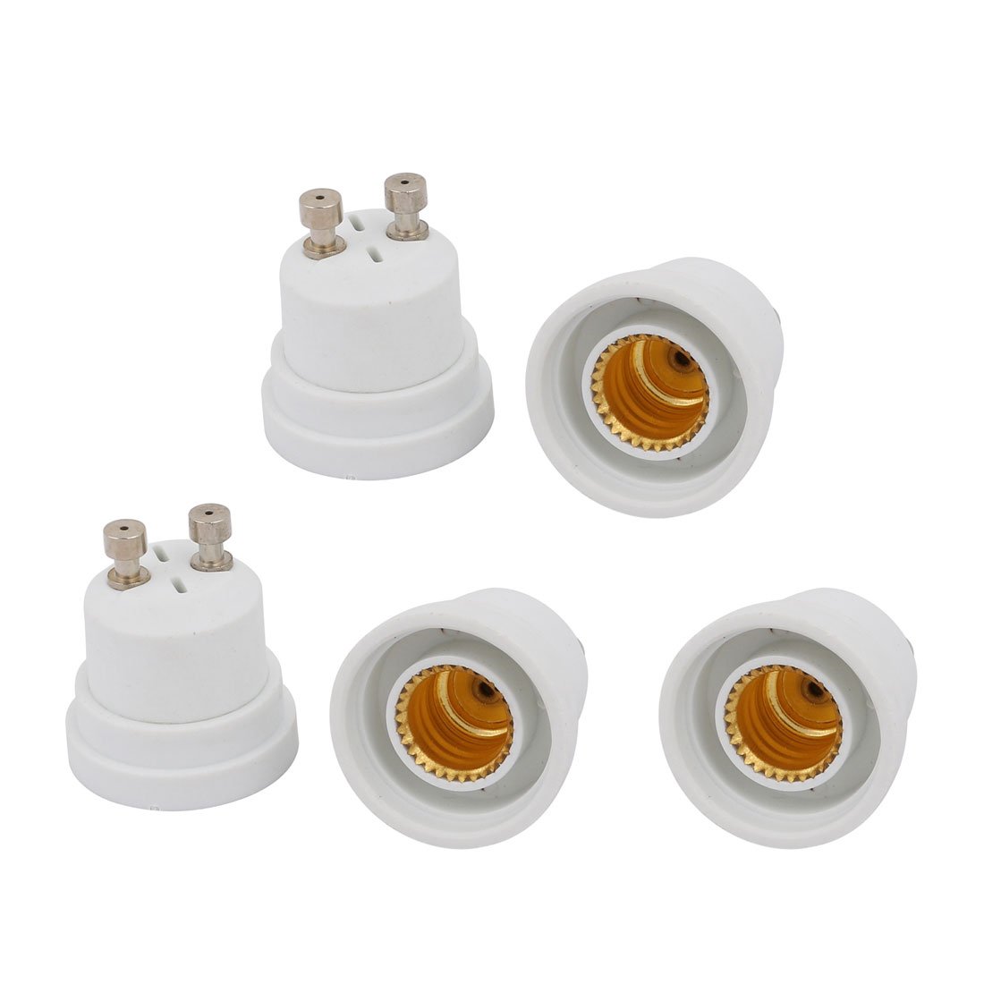 sourcingmap 5pcs GU10 to E12 LED Light Bulb Base Screw Extender Adapter Holder Socket Converter