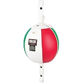 Ringside Limited Edition Double End Bag for Speed &amp; Reflex Training | Synthetic leather, includes 2 rubber cables, develops timing &amp; hand speed, adult boxing workout equipment