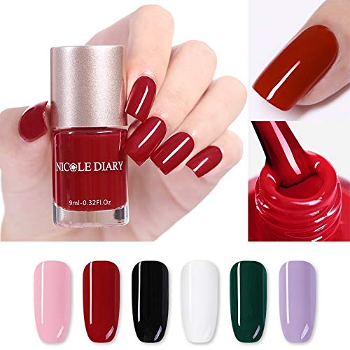 Generic Pure Nail Color Nail Polish 9ml Pink White Black Nail Art