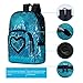 SIWA MARY Reversible Sequins School Backpack for Girls Students Magic Glitter Mermaid Lightweight Travel Backpack