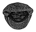 Folie Co. Medium 100% Wool Herringbone Winter Ivy Cabbie Hat w/Earflaps – Driving Hat Grey