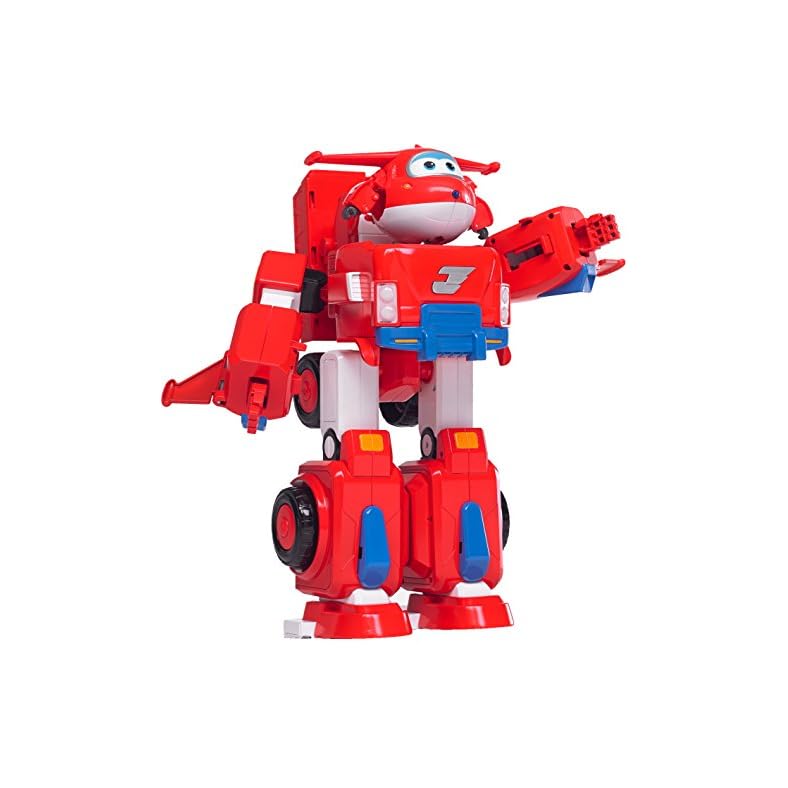 Super Wings – 14″ Transforming Jett’s Super Robot Airplane Toys Vehicle Action Figure | Plane to Robot | Preschool Toy for 3 4 5 Year Old Boys and Girls | Birthday Gifts for Kids | Lights and Sounds