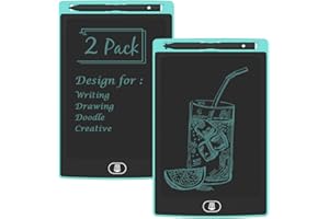[2 Pack] LCD Writing Tablet,TIQUS 8.5 Inch Electronic Writing Board with Memory Lock Button, Environment Friendly Drawing Pad