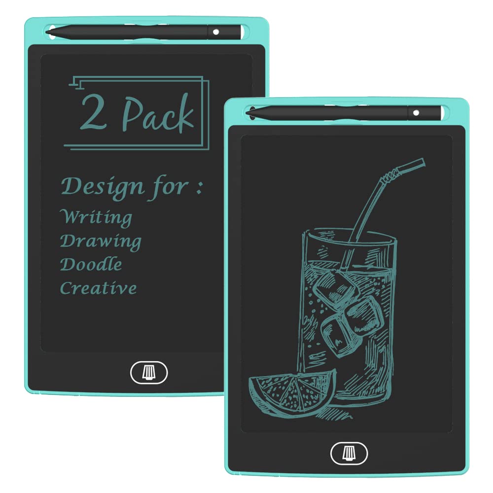 Photo 1 of [2 Pack] LCD Writing Tablet,TIQUS 8.5 Inch Electronic Writing Board with Memory Lock Button, Environment Friendly Drawing Pad, for Adults, [Light Blue]