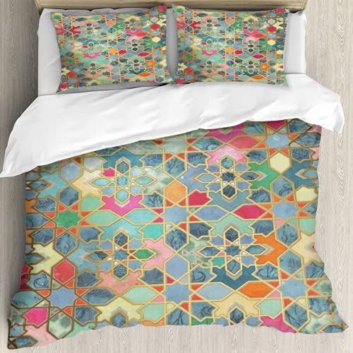 Colorful Moroccan Mosaic Comforter Set 