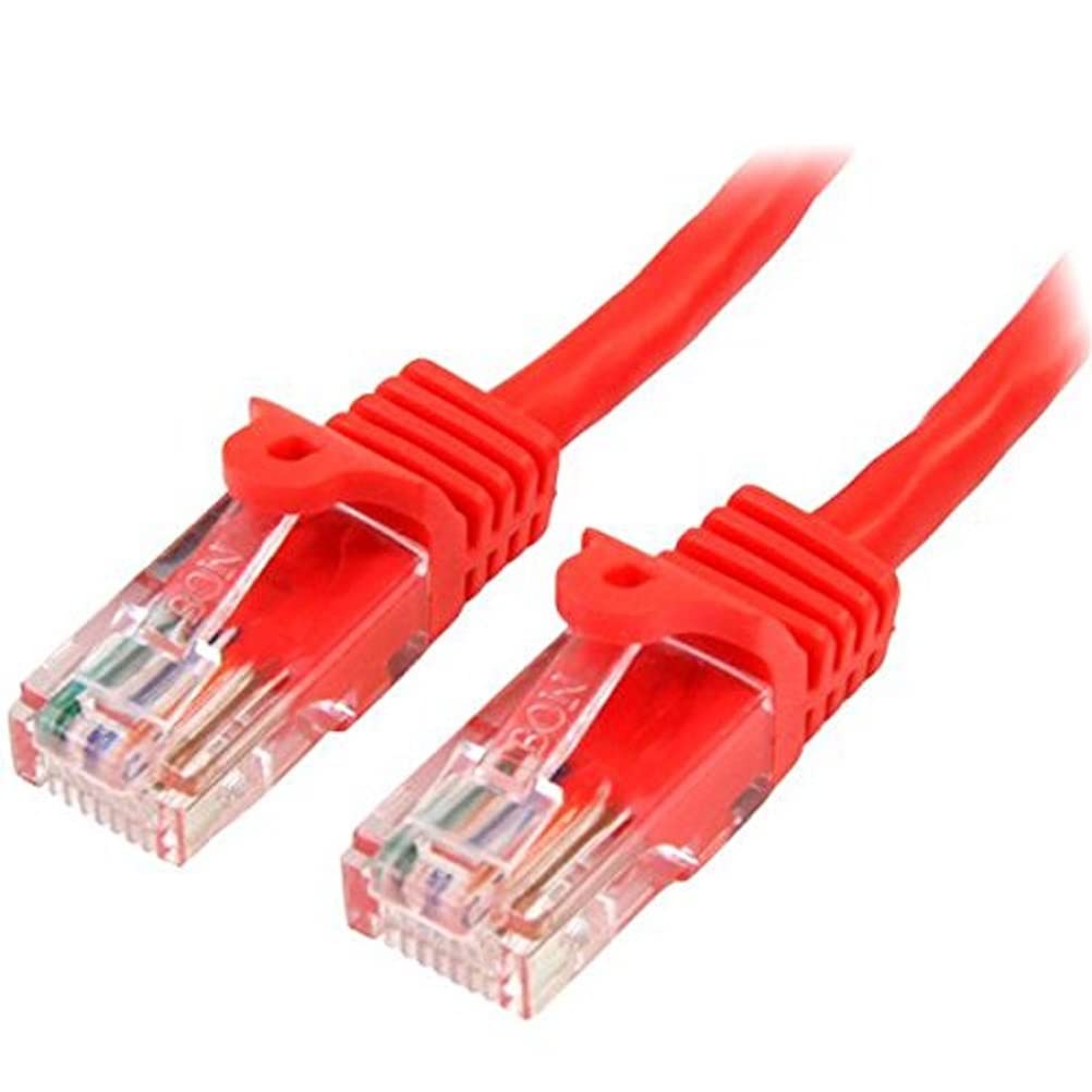 StarTech.com 10m Red Cat5e Patch Cable with Snagless RJ45 Connectors - Long Ethernet Cable - 10 m Cat 5e UTP Cable (45PAT10MRD)