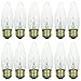 Pack of 12 60 Watt ETC Clear Medium Base (E26) Straight Torpedo Tip 120V Incandescent Chandelier Light Bulbs