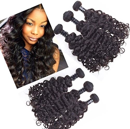 Ballice Hair Sew in Hair Extensions Italy Curly Bundles Unprocessed Human Virgin Hair Mixed Length 18 20 20 inch Natural Black Color 95-100g/piece