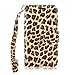 Galaxy S6 Active Case - Cellularvilla Pu Leather Wallet Flip Open Pocket ID Card Holder Slots Case Pouch Cover Fold Stand with Wrist Strap for Samsung Galaxy S6 Active SM-G890 (Brown_Leopard)