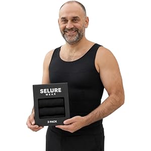 SELURE WEAR Shaping Tank Men 2.0 - Compression Shirt Slimming Body Shaper Vest, Breathable Stretch Undershirt