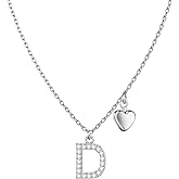 UHIBROS Bubble Letter Necklace, Gold Balloon Initial Necklaces for Women, Cubic Zirconia Dainty Charm Alphabet Pendant, 18K Gold Plated Custom Name Choker, Trendy Puffy Personalized Jewelry