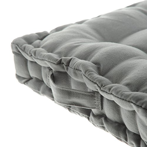 White Dove Chair Pads - Cotton Canvas - Value 4 Pack - Fits 16" Chair - XL Futon - Classic Design, by Unity (Gray) - Thumbnail 3