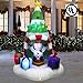 ANOTHERME 7 Feet Christmas Inflatable Tree with Rotating Snowmen and Twinkle Lights Decor, Air Blown LED Lighted, Holiday Yard Decoration